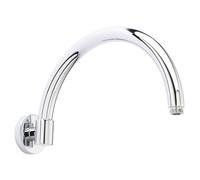 Round Wall Mount Curved Shower Arm Chrome 303mm Balterley Silver One Size