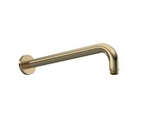 Round Wall Mount Shower Arm Brushed Brass 345mm Balterley Bronze One Size