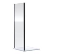 Balterley Ruwa 6mm Toughened Safety Glass Side Panel 1900 x 700mm Matt Black Balterley Black