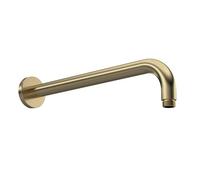 Balterley Shower Head Extension Arm, 400mm Round Extended Shower Arm Support, Wall Mounted Extension Arms for Bathroom Showerhead, Support Arms for Showerheads - 60 x 400 x 85mm (Brushed Brass)