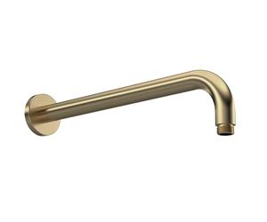 Balterley Shower Head Extension Arm, 400mm Round Extended Shower Arm Support, Wall Mounted Extension Arms for Bathroom Showerhead, Support Arms for Showerheads - 60 x 400 x 85mm (Brushed Brass)