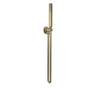 Balterley Shower Head with Hose, Bracket & Flex, Shower Handset with Parking Bracket, Slim Round Showerheads & Handheld Showers, Showerhead Kit for Bathroom Showers - 30 x 55 x 1230mm (Brushed Brass)