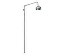 Balterley Shower Riser Rail Kit, Round Showerhead Rigid Shower Riser Kit, Traditional Rigid Rail Risers for Bathroom Showers, Bathroom Rails for Showerhead - 100 x 570 x 1025mm (Chrome)