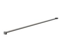 Balterley Shower Screen Support Bar, Arm Brace Support for Wetroom Screens, Square Tube Shower Bracket Wall Mount, Arm Support for Wetroom Bath Enclosure- 37 x 1202 x 36mm (Brushed Pewter)