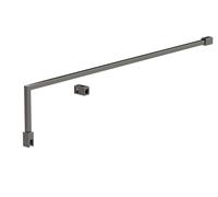 Balterley Shower Screen Support Bar Kit, Arm Brace Support for Wetroom Screens, Square Tube Shower Bracket Wall Mount, Arm Support for Wetroom Bath Enclosure- 18 x 1008 x 161mm (Brushed Pewter)