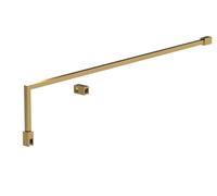 Balterley Shower Screen Support Bar Kit, Arm Brace Support for Wetroom Screens, Square Tube Shower Bracket Wall Mount, Arm Support for Wetroom Bath Enclosure- 150 x 1000 x 15mm (Brushed Brass)