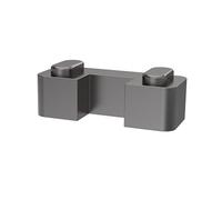 Balterley Shower Screen Support Foot, Rectangular Glass Shower Screen Support Foot, Floor Bracket for Wetroom Screens, Bracket Supports for Wet Room Glass Showers - 24 x 10 x 9mm (Brushed Pewter)