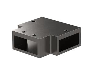 Balterley Shower Screen T Piece Support, T-Shaped Bracket for Flat Support Bar, T Piece for Wet Room Glass Showers, T-Shaped Bracket for Wetroom Shower Screen- 53 x 53 x 19mm (Brushed Pewter)