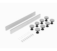 Balterley Shower Tray Riser Kit, 2 White Panels, 8 Pack of Legs, Clips & Screws, Leg Set & Plinth Kit for 1000mm Square Trays, Shower Tray Plinth & Support Legs - 1000 x 105mm (White)
