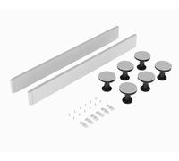 Balterley Shower Tray Riser Kit, 2 White Panels, 6 Pack of Legs, Clips & Screws, Leg Set & Plinth Kit for 700mm to 900mm Square & Rectangular Trays, Shower Tray Plinth & Legs - 1000 x 105mm (White)