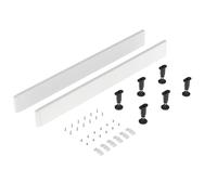 Balterley Shower Tray Riser Kit, 2 White Panels, 6 Pack of Legs, Clips & Screws, Leg Set & Plinth Kit for Square Trays, Shower Tray Plinth & Support Legs - 1000 x 105mm (White)