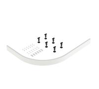 Balterley Shower Tray Riser Kit, Curve White Panel, 6 Pack of Legs, Clips & Screws, Leg Set & Plinth Kit for 800mm & 900mm Quadrant Trays, Shower Tray Plinth & Support Legs - 1200 x 1000mm (White)