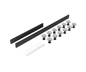 Balterley Shower Tray Riser Kit, 2 Grey Panels, 12 Pack of Legs, Clips & Screws, Leg Set & Plinth Kit for 1300mm to 1800mm Rectangular Trays, Plinth & Legs - 1800 x 105mm & 1000 x 105mm (Slate Grey)
