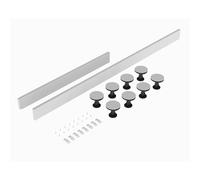 Balterley Shower Tray Riser Kit, 2 White Panels, 8 Pack of Legs, Clips & Screws, Leg Set & Plinth Kit for 1100mm to 1200mm Rectangular Trays, Tray Plinth & Legs - 1800 x 105mm & 1000 x 105mm (White)
