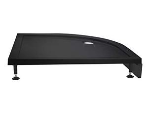 Balterley Shower Tray Riser Kit, Curve Grey Panel, 6 Pack of Legs, Clips & Screws, Leg Set & Plinth Kit for 800mm & 900mm Quadrant Trays, Shower Tray Plinth & Support Legs - 900 x 900mm (Slate Grey)