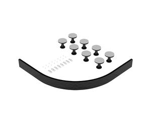 Balterley Shower Tray Riser Kit, Curve Grey Panel, 8 Pack of Legs, Clips & Screws, Leg Set & Plinth Kit for 1000mm to 1200mm Quadrant & Offset Quadrant Trays - 1200 x 1000mm (Slate Grey)