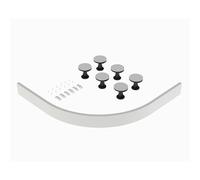 Balterley Shower Tray Riser Kit, Curve White Panel, 6 Pack of Legs, Clips & Screws, Leg Set & Plinth Kit for 700mm to 900mm Quadrant & Offset Quadrant Trays, Tray Plinth & Legs - 1200 x 1000mm (White)
