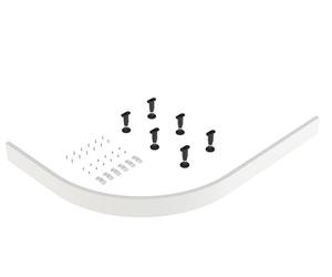 Balterley Shower Tray Riser Kit, Curve White Panel, 6 Pack of Legs, Clips & Screws, Leg Set & Plinth Kit for 800mm & 900mm Quadrant Trays, Shower Tray Plinth & Support Legs - 1200 x 1000mm (White)