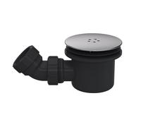 Balterley Shower Tray Waste with Drain Cover, Round Shower Trap Cover, Waste Replacement for Bathroom Tray, Drain Covers for Bathroom Trays, Trap Covers Replacement - 116 x 116 x 99mm (Brushed Pewter)