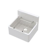 Balterley Single Bowl Cleaner Kitchen Sink with Grill 455mm x 362mm x 396mm in White Balterley White