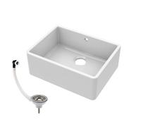 Balterley Single Bowl Fireclay Butler Kitchen Sink With Overflow With Waste - 595mm
