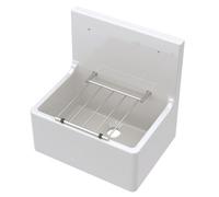 Balterley Single Bowl Fireclay Kitchen Cleaner Sink With Grill 515mm X 535mm X 393mm - White