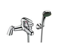 Balterley Pipehill Single Lever Deck Mounted Bath Shower Mixer Tap With Shower Kit - Chrome