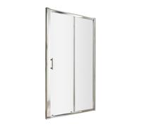 Balterley Single Sliding Shower Door 6mm Glass 1700mm in Silver Balterley Silver