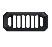Balterley Sink Overflow Cover, Grill Design Overflow Sink Hole Cover, Basin Over Flow Ring, Over Flow Cap for Basins, Ceramic Accessories for Vanity Basin, Bathroom Sinks - 50 x 26mm (Matt Black)