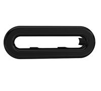 Balterley Sink Overflow Cover, Oval Design Overflow Sink Hole Cover, Basin Over Flow Ring, Over Flow Cap for Basins, Ceramic Accessories for Vanity Basin, Bathroom Sinks - 50 x 26mm (Matt Black)