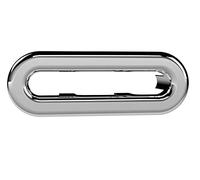 Balterley Sink Overflow Cover, Oval Design Overflow Sink Hole Cover, Basin Over Flow Ring, Over Flow Cap for Basins, Ceramic Accessories for Vanity Basin, Bathroom Sinks - 50 x 26mm (Chrome)