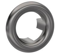 Balterley Sink Overflow Cover, Round Design Overflow Sink Hole Cover, Basin Over Flow Ring, Over Flow Cap for Basins, Ceramic Accessories for Vanity Basin, Bathroom Sinks - 30 x 30mm (Brushed Pewter)