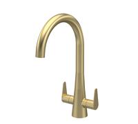 Balterley Situla Kitchen Mono Mixer Tap Dual Lever Brushed Brass 398mm in Metallics Balterley Metallics