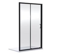 Balterley Sliding Shower Door, 1900x1600mm in Black Balterley Black