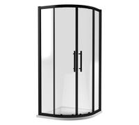 8mm Toughened Safety Glass Shower Quadrant Black 1000mm Balterley Black One Size