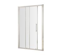 8mm Toughened Safety Glass Single Sliding Shower Door, Chrome, 1200mm