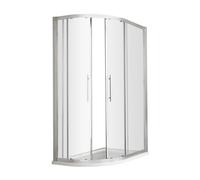 Balterley Sonic 1200x900mm Offset Quadrant Enclosure & 8mm Glass, Handle Chrome in Silver Balterley Silver