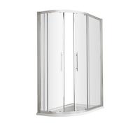 Balterley Sonic 1200x900mm Offset Quadrant Enclosure & 8mm Glass, Handle Chrome in Silver Balterley Silver