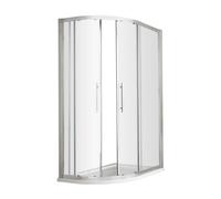 Balterley Sonic 900x800mm Offset Quadrant Enclosure, 8mm Glass, Easyfit - Chrome in Silver Balterley Silver