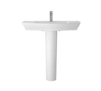 Balterley Spirit Ceramic Square Basin Full Pedestal Tap Not Included 850mm in White Balterley White