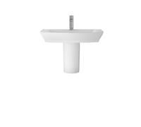 Spirit Square Ceramic Basin and Semi Pedestal, 850mm - Balterley