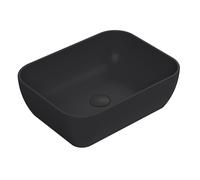 Balterley Square Ceramic Countertop Vessel Without Overflow Matt Black 455mm Balterley Black