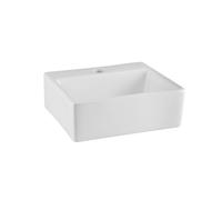 Balterley Square Compact 1 Tap Hole Countertop Vessel without Overflow 335mm in White Balterley White