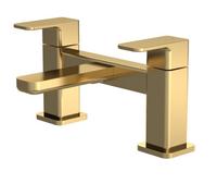 Balterley Square Deck Mounted Bath Filler Tap - Brushed Brass