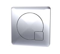 Square Dual Flush Push Button - 70mm - Chrome