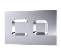 Balterley Square Dual Flush Push Button Plate for Cistern in Silver Balterley Silver