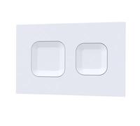Square Dual Flush Push Button White