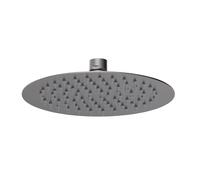 Balterley Square Fixed Head 200mm Brushed Pewter in Silver Balterley Silver