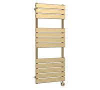 Balterley Square Flat Heated Towel Rail With 12 Bars, 1213 X 500mm, Brushed Brass