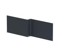 1700mm Square MDF Reversible Shower Bath Front Panel - Soft Black